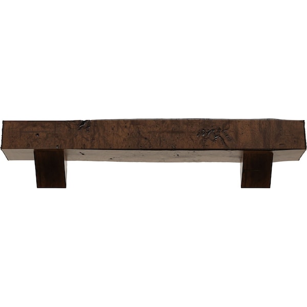 Kit W/ Breckinridge Corbels, Premium Aged, 8H  X 12D X 36W Knotty Pine Faux Wood Fireplace ManteL